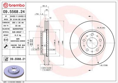 DISC FRANA BREMBO 09556824 1