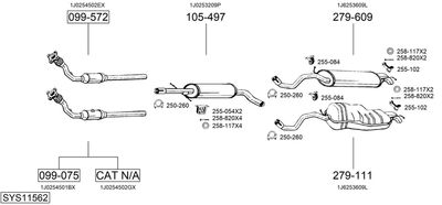 Изпускателна система BOSAL SYS11562