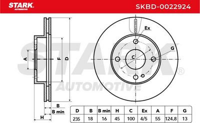 спирачен диск STARK SKBD-0022924