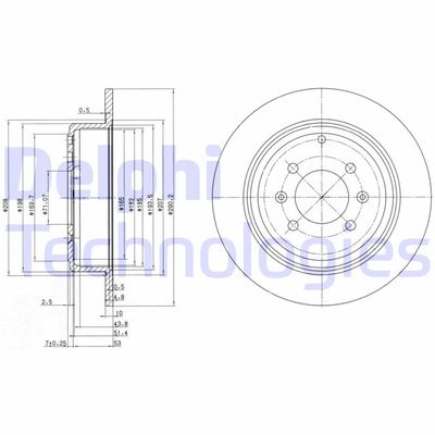 Bromsskiva DELPHI BG2873