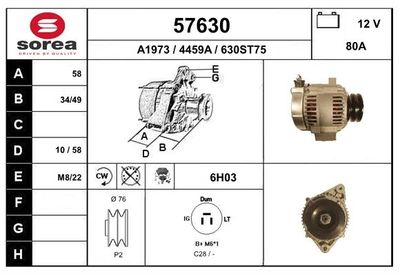 GENERATOR / ALTERNATOR EAI 57630