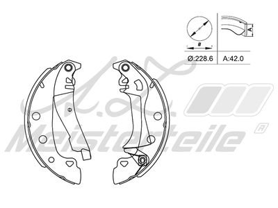 комплект спирачна челюст A.Z. Meisterteile AZMT-44-026-1261
