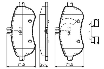 Brake Pad Set, disc brake 0 986 494 593