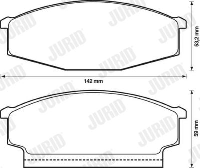 Комплект тормозных колодок, дисковый тормоз JURID 572360J для NISSAN CABSTAR