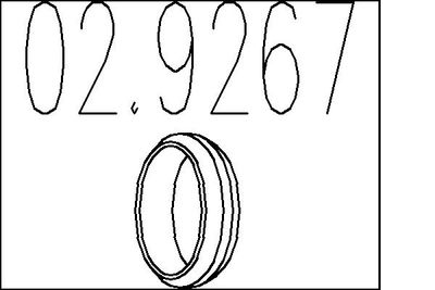Уплотнительное кольцо, труба выхлопного газа MTS 02.9267 для CITROËN XANTIA