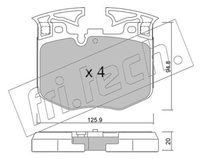 Комплект тормозных колодок, дисковый тормоз fri.tech. 1146.0 для BMW iX
