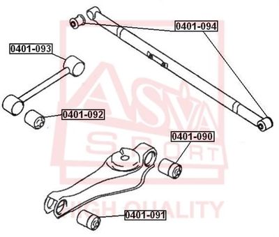 Подвеска, рычаг независимой подвески колеса ASVA 0401-092 для MITSUBISHI L400