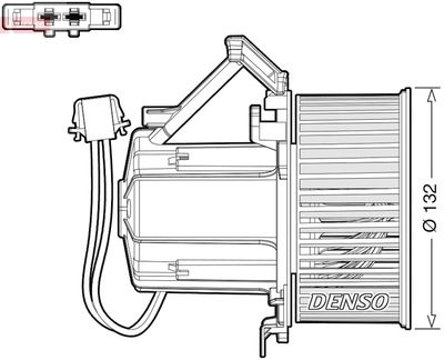 DENSO DEA02009 Вентилятор салона  для AUDI A5 (Ауди А5)