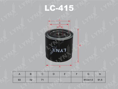 LC-415 LYNXauto Масляный фильтр