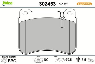 SET PLACUTE FRANA FRANA DISC VALEO 302453