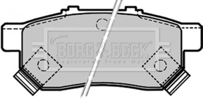 BORG & BECK BBP1657 Тормозные колодки и сигнализаторы  для HONDA JAZZ IV (GK_) 1.3