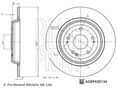 Bromsskiva BLUE PRINT ADBP430134