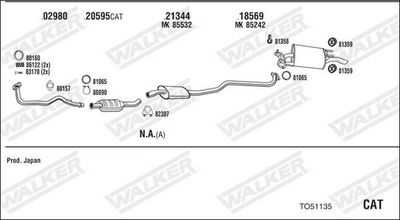 SISTEM DE ESAPAMENT WALKER TO51135