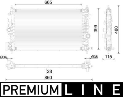 Radiateur - CR2592000P - MAHLE