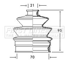 Bellow, drive shaft FIRST LINE FCB2010