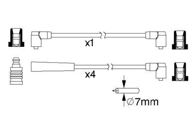 Комплект проводов зажигания BOSCH 0 986 357 216 для RENAULT MASTER