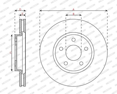BREMSSCHEIBE FERODO DDF3050C 2