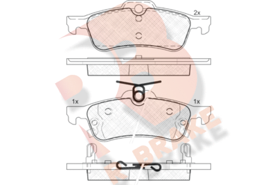 Комплект тормозных колодок, дисковый тормоз R BRAKE RB1878 для DAIHATSU CHARADE
