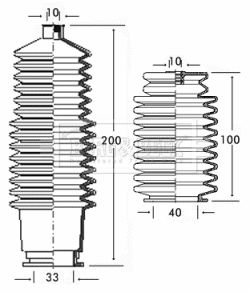 Bellow Kit, steering Borg & Beck BSG3205