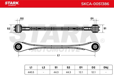 носач, окачване на колелата STARK SKCA-0051386
