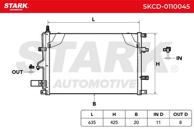 кондензатор, климатизация STARK SKCD-0110045