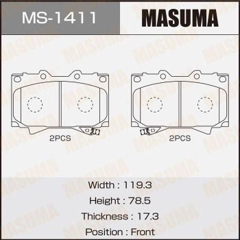 Комплект тормозных колодок MASUMA MS-1411 для TOYOTA SEQUOIA