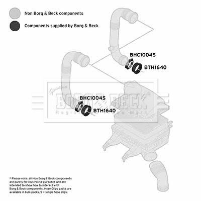 Charge Air Hose Borg & Beck BTH1640