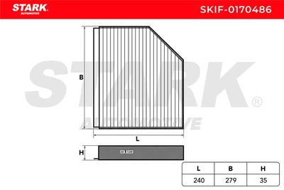 Филтър купе (поленов филтър) STARK SKIF-0170486