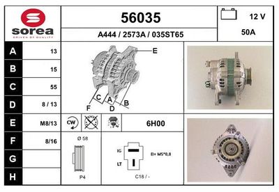 Генератор EAI 56035 для MITSUBISHI TREDIA