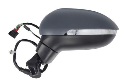 Zijspiegel Links (elektrisch, asferisch, met verwarming, assistent rijstrookverandering, under-coated, met indicator) past: VW PASSAT B8, PASSAT B8 FL 08.14-09.23