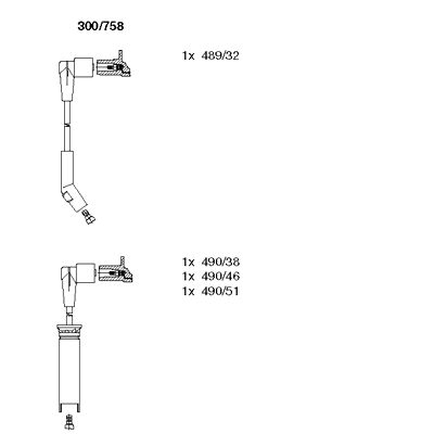 Комплект проводов зажигания BREMI 300/758 для DAEWOO LANOS