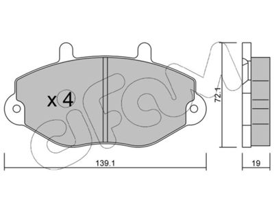 Комплект тормозных колодок, дисковый тормоз 822-195-0