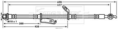 Brake Hose Borg & Beck BBH7874