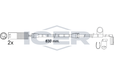 ICER 610563 E C Датчик износа тормозных колодок  для LAND ROVER RANGE ROVER (Ленд ровер Ранге ровер)