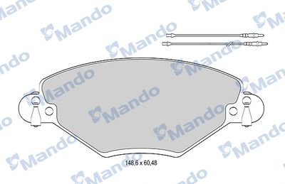 Комплект тормозных колодок, дисковый тормоз MANDO MBF015461 для CITROËN C5