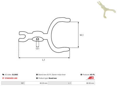 vezérlőkar, porlasztó AS-PL STANDARD SL2002