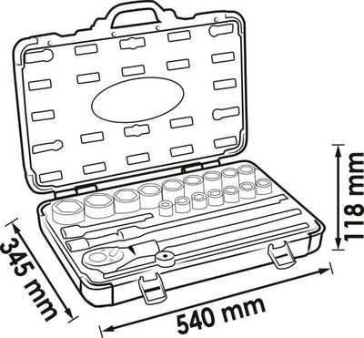 Vigor - gola sada 3/4" 21ks