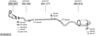 Układ wydechowy BOSAL SYS05672