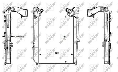 Laddluftkylare NRF 30298 för DAF