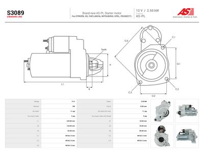 Štartér AS-PL S3089