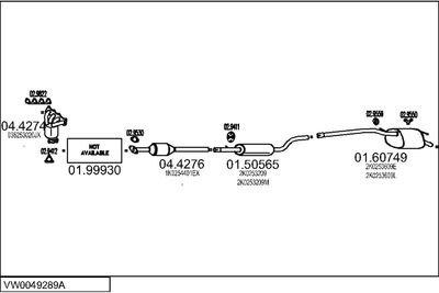 SISTEM DE ESAPAMENT MTS VW0049289A019693