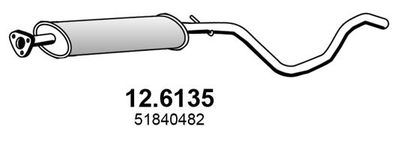 ASSO 12.6135 Глушитель выхлопных газов  для FIAT QUBO (Фиат Qубо)