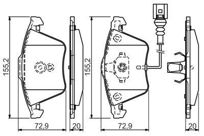 Brake Pad Set, disc brake 0 986 494 550