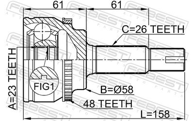 Joint Kit, drive shaft 0110-ZZE120A48