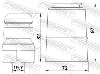 Dust Cover Kit, shock absorber ADSHB-8K5F-KIT