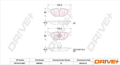 BREMSBELAGSATZ SCHEIBENBREMSE DR!VE+ DP1010100821 2