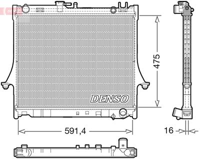 Радиатор, охлаждение двигателя DENSO DRM99016 для ISUZU D-MAX