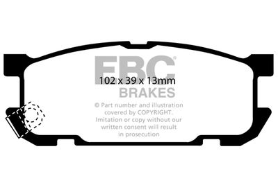 Комплект тормозных колодок, дисковый тормоз EBC Brakes DP1453 для MAZDA MX-5