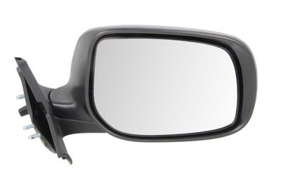 Zijspiegel Rechts (handmatig, in reliëf, under-coated) past: TOYOTA YARIS XP90 01.05-11.10