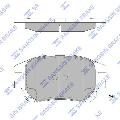 Hi-Q SP1967 Тормозные колодки и сигнализаторы  для LEXUS RX (MCU15) 300 (MCU10_)